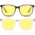 Oilway Night Vision Driving Glasses for Women & Men - Anti Glare Blue Light Blocking Computer Glasses with HD Clarity, UV400 Protection | Nighttime Safety Eyewear for Screen Use & Road Travel