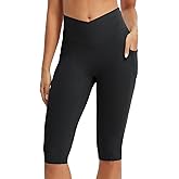 baleaf Women's Capri Leggings with Pockets Knee Length Stretch Casual Exercise Summer Yoga Workout Pants
