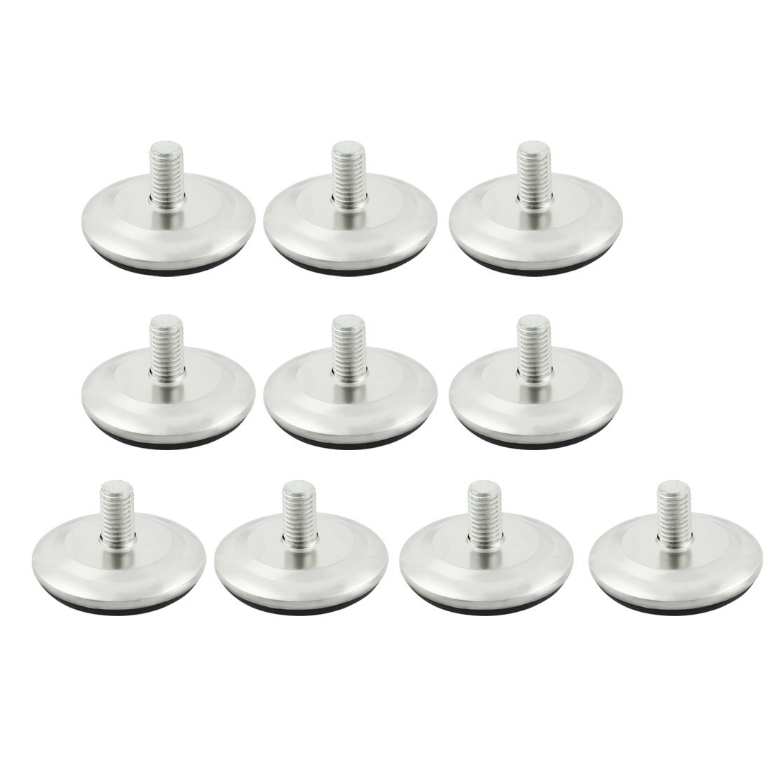 sourcing map 10 Pcs M10 x 17mm Thread Leveling Feet Furniture Glide Mounts