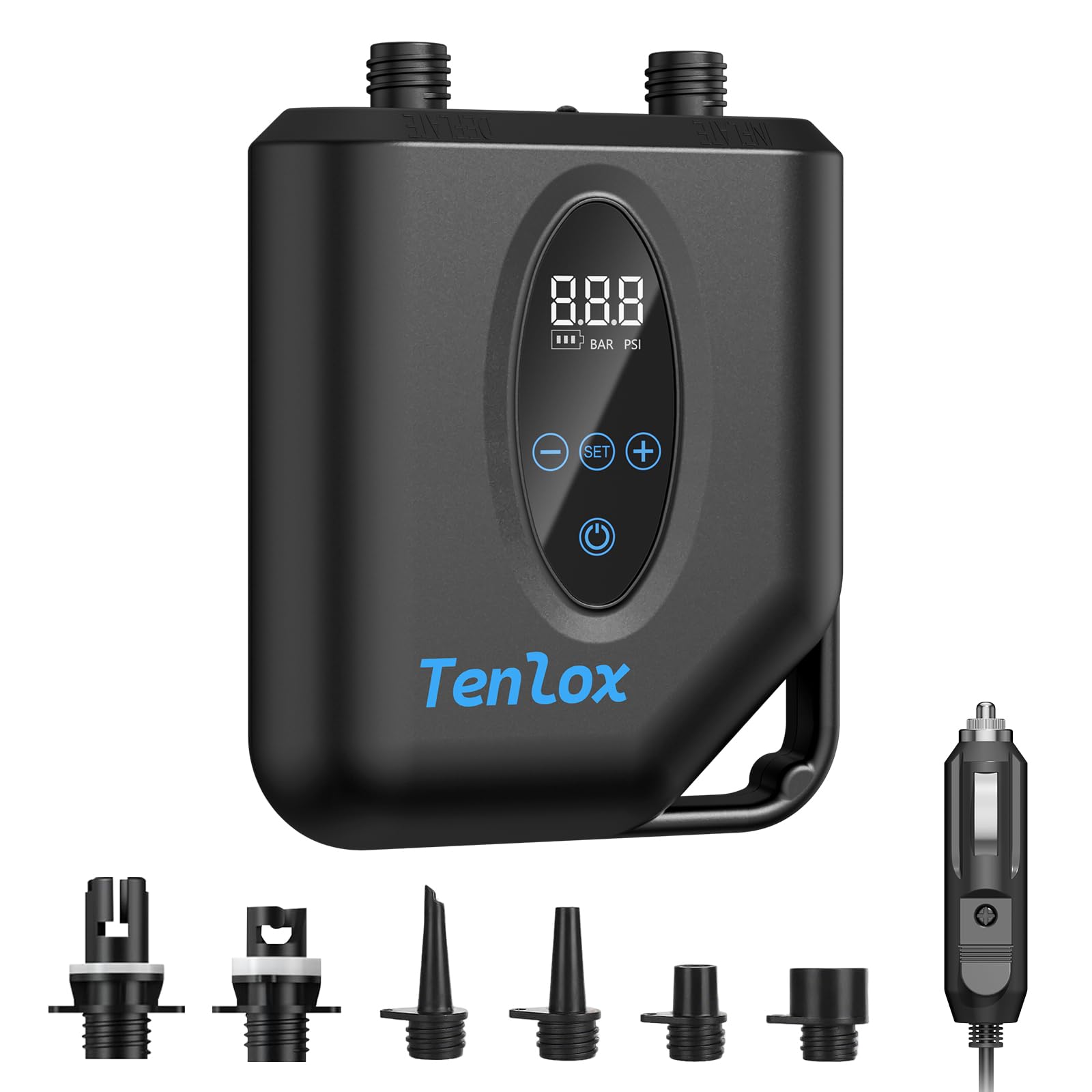 Photo 1 of tenlox Cordless Electric Paddle Board Pump, 20 PSI SUP Pump with 15600mAh Battery, Portable Paddle Board Inflator, Air Pump for SUP, Inflatable Kayak Pump