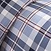 MIZONE Cozy Comforter Set Cabin Lifestyle Plaid Design All Season Bedding Matching Shams, Decorative Pillow, Twin/Twin XL, Elliot Blue