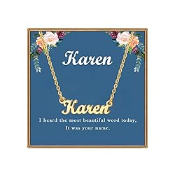 Ldurian Name Necklace Personalized | Karen Name