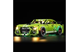 BRIKSMAX Led Lighting Kit for Techinc Ford Mustang Shelby GT500 - Compatible with Lego Technic Car Set 42138 Model- Not Include The Lego Set