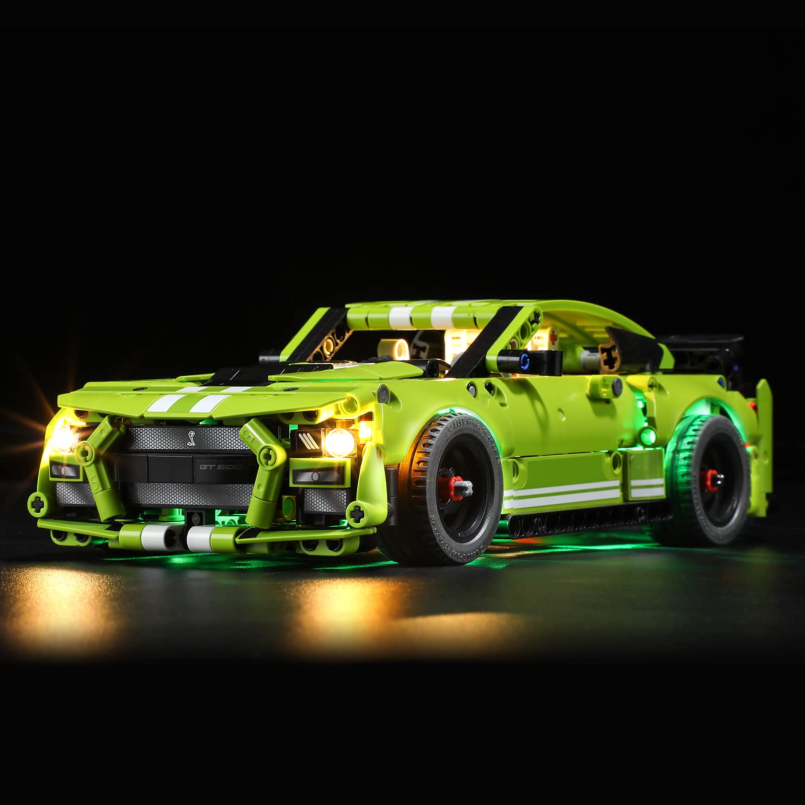 BRIKSMAX Led Lighting Kit for LEGO Technic Ford Mustang Shelby GT500- Compatible with Lego 42138 Building Blocks Model- Not Include the Lego Set