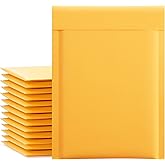 UCGOU Kraft Bubble Mailers 6x10 Inch 50 Pack Usable Size 6x9 Inch Yellow Padded Envelopes #0 Small Business Mailing Packages Self Sealing Tear Resistant Boutique Shipping Bags for Jewelry Supplies