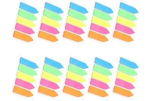 NIHUIFA Repositionable Fluorescent Color PET Label Writable Adhesive PET Note Page Marker for Notebook Planner Binder Folder