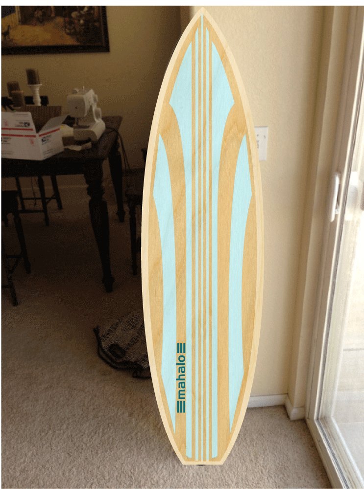 wall hanging surf board surfboard decor hawaiian beach
