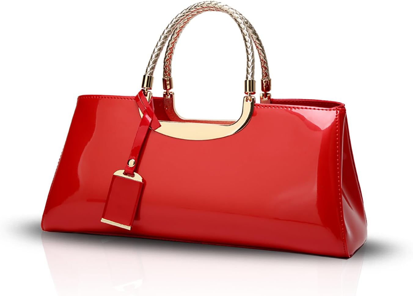 Tisdaini 2021 Women's Handbags Fashion Designer Patent Leather Casual Cross-Body Top-Handle Shoulder