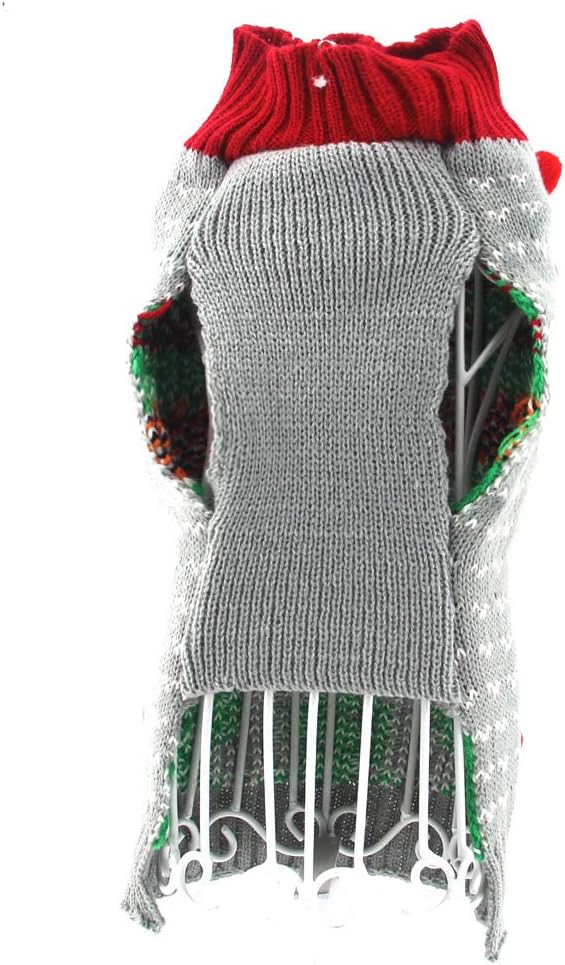 TENGZHI Pet Dog Christmas Sweater,Embroidered Reindeer Elf Clown Turtleneck Dog Ugly Sweaters christmas jumper For Small Medium Large Dogs,Knitwear Winter WarmPuppy Cat Xmas Clothes Costume - Image 5