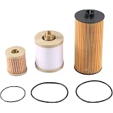 CARMOCAR FD4616 Fuel Filter and FL2016 Oil Filter Replacement for 2003-2007 Ford F250 F350 F450 F550 Super Duty 6.0L 2003-2005 Excursion 6.0L 3C3Z-9N184-CA 3C3Z-6731-AA FD4604
