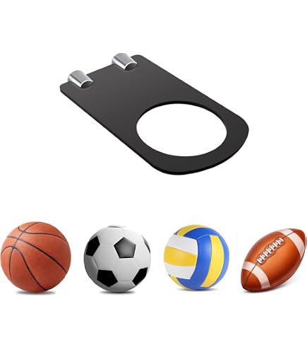 Soporte De Pared Para Balón De Baloncesto - Organizador De Pelotas Deportivas, Color Negro, Material PC