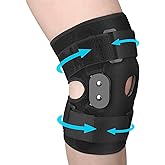 CHIYAN Hinged Knee Brace for Women Men, Open Patella Design with Dual Metal Side Stabilizers, Knee Immobilizer Support for Joint Pain Relief, Arthritis, Meniscus Tear, ACL, PCL, MCL