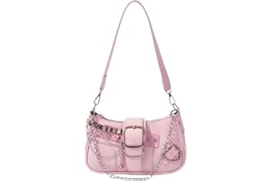 Verdusa Women's Y2k Star Embroidery Shoulder Bag Mini Chain Hobo Handbag Purses