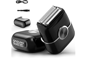 WELCLUX Electric Foil Shavers for Men: Upgraded Mini Electric Razor for Beard - 4 Floating Blades & Big LED Display - 2 Gears Adjustable Face Razor with IPX7 Waterproof for Travel & Home, USB Type C