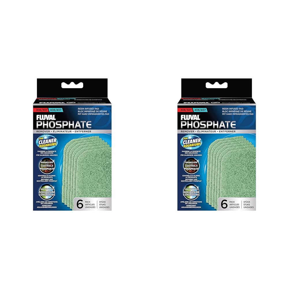 Fluval 306/7 and 406/7 Filter Phosphate Remover Pad,White (Pack of 2)
