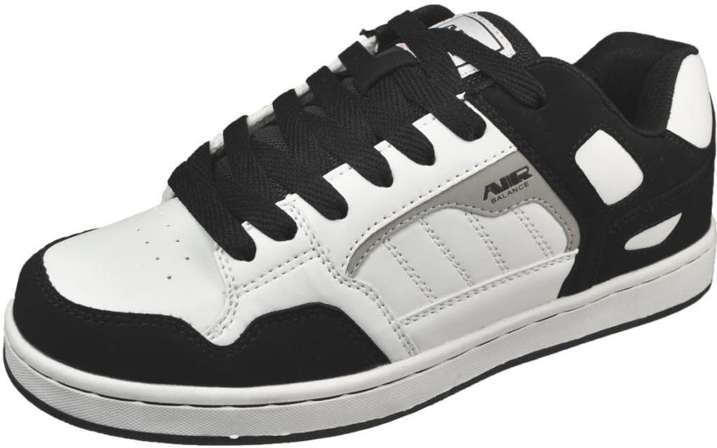 Air Balance Men's White/Black Stylish Fashion Sneakers
