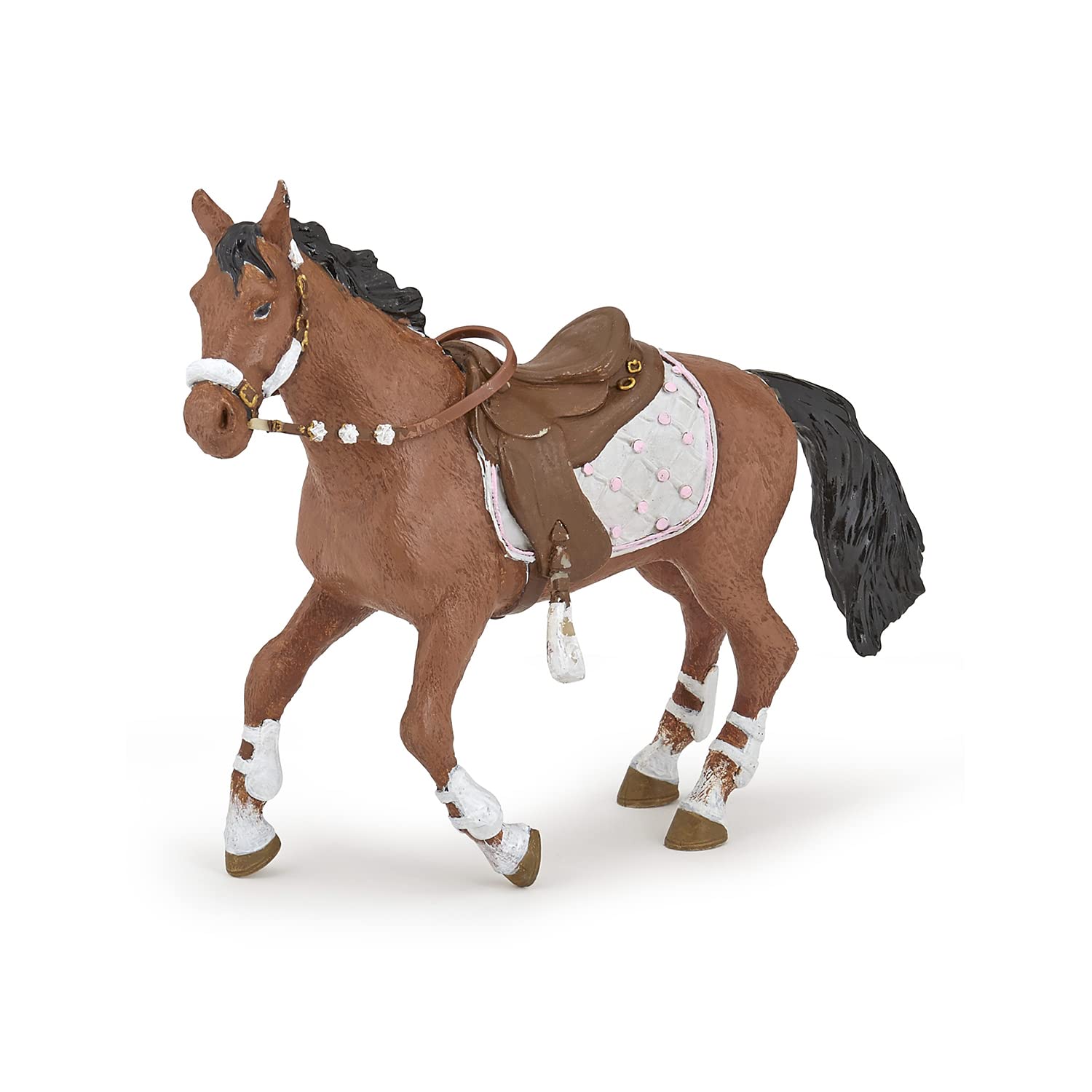 Papo - Animal figurine - Horse for La Cavalière Fashion, Equestrian adventure companion, Children's toy from 3 years - Horse care and passion