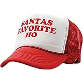 The Goozler - Santas Favorite HO - Christmas Claus Funny - Vintage Retro Style Trucker Cap Hat