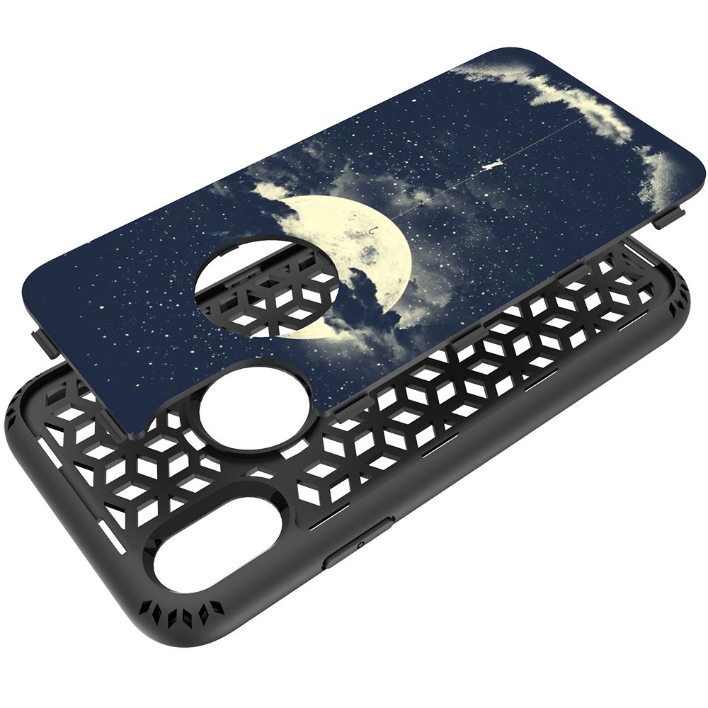 iPhone X Case, MagicSky Shockproof Slim Corner Protection with Resilient Shock Absorption Rubber Protective Case Cover for Apple iPhoneX - Night Sky