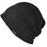 CHARM Mens Summer Linen Beanie - Slouchy Lightweight Knit Hat Slouch Cap Casualbox