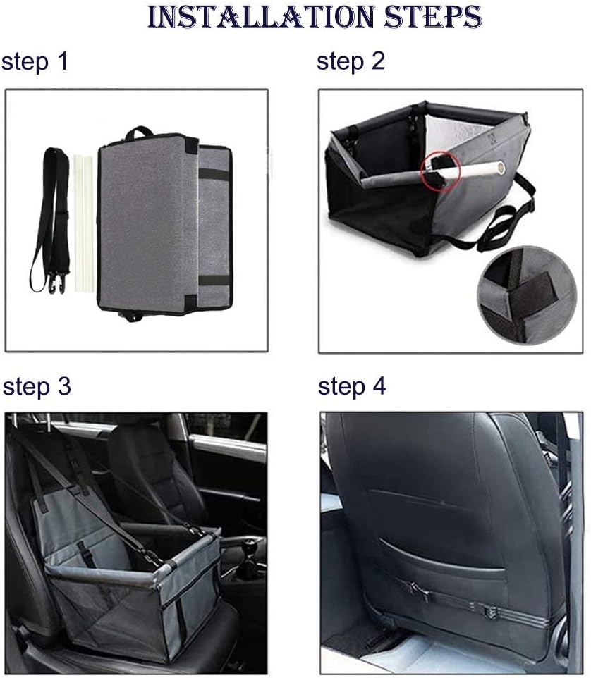 MENGQI Dog Car Seat Upgrade, Dog Booster Car Seat Cover Suitable for Small and Medium-sized Dogs Washable - Image 5
