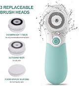 TOUCHBeauty Electric Facial Cleansing Brush 3 Heads 2 Speeds Deep Exfoliating view 2