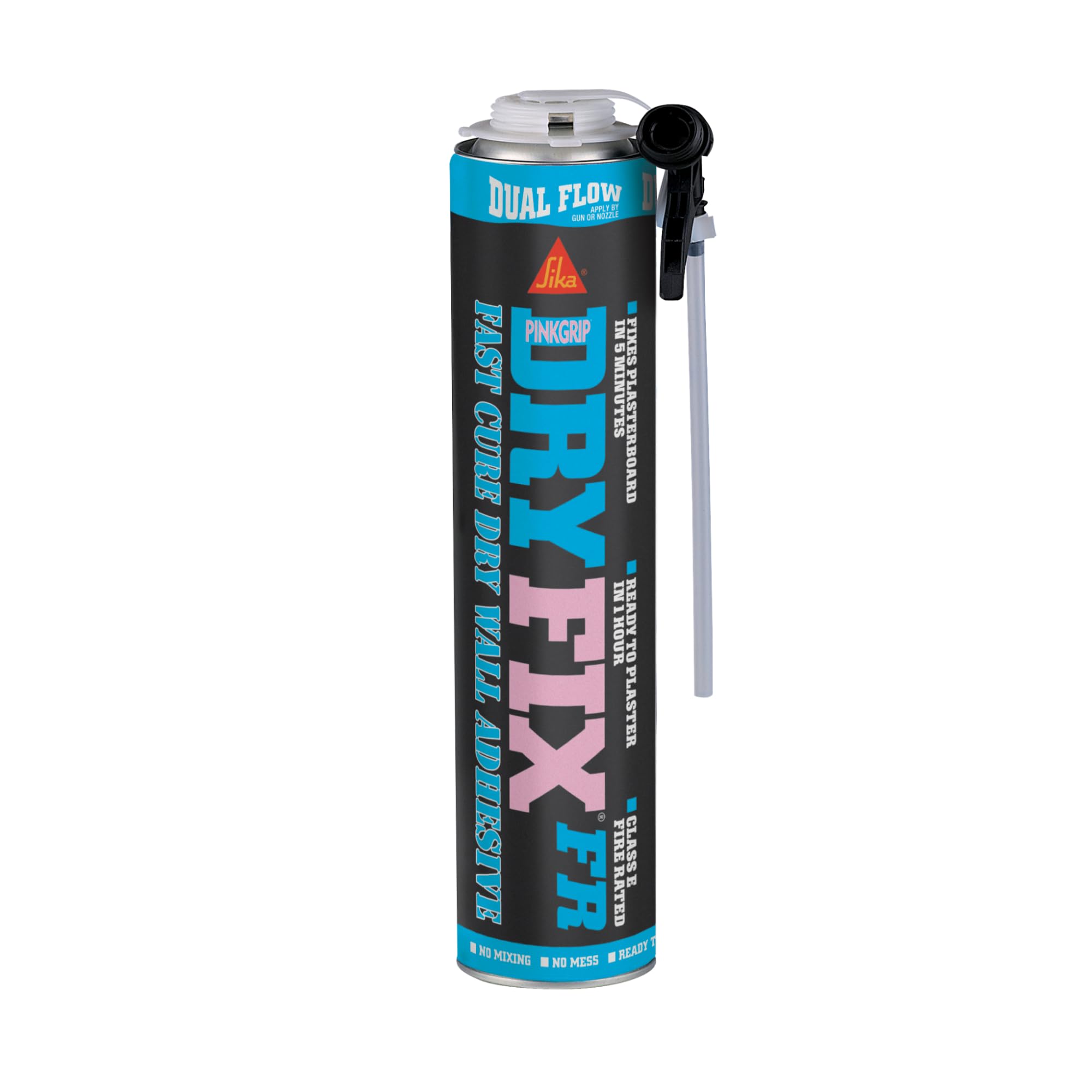 Everbuild Pinkgrip Dry Fix Fire Resistant Fast Curing Dry Wall Adhesive Foam, 750 ml