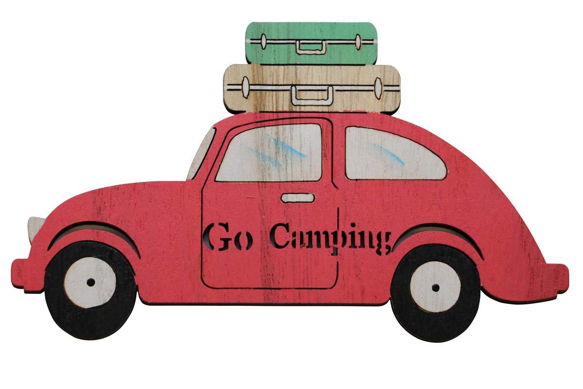 Glorex 6 7103 407 Wooden Car Decoration 16 x 9.5 cm Multi-Coloured