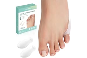 Welnove Tailor's Bunion Corrector Pads - 8 Pack Pinky Toe Protector, Bunion Corrector with Separator for Women Men, Gel Bunion Shield for Foot Pain Relief - FSA/HSA Eligible (Regular Pads)