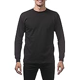Pro Club Men's Heavyweight Cotton Long Sleeve Crew Neck T-Shirt