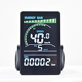 Mcezdy Ebike Display M6C, UART No. 2 Protocol, 24V-60V Colorful Acrylic Cycling Computer with Charging Port for Mobile Devices, Ebike LCD Display to Enrich Cycling Journey