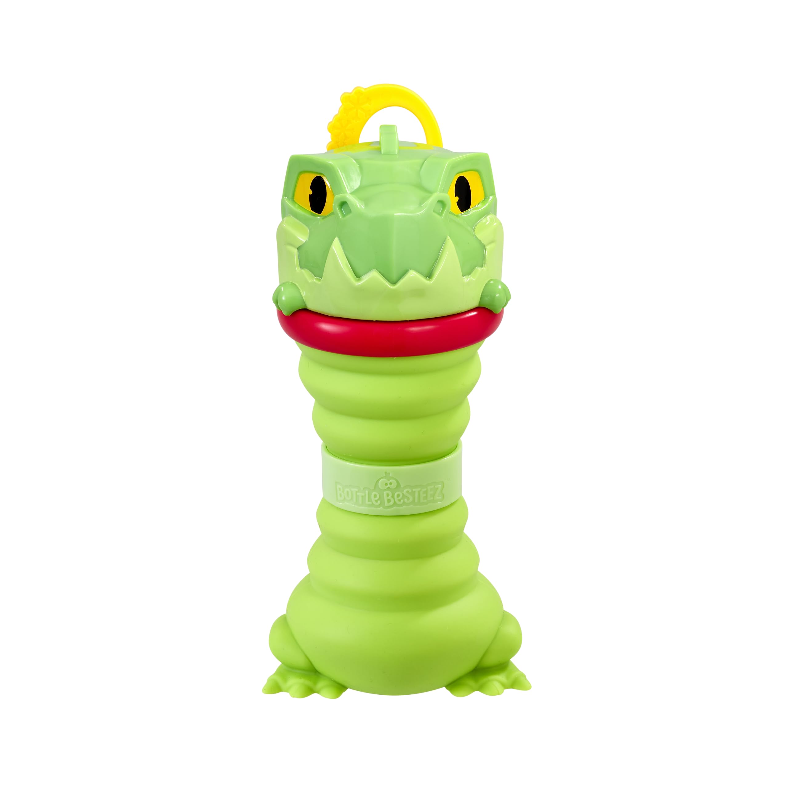 Bottle Besteez: Chill-Rex Green | Collapsible 360ml Reusable Bottle | Drip Resistant & Leakproof Kids Water Bottle | Ideal for Back to School | BPA Free, Mixed