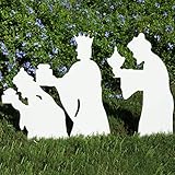 Teak Isle Christmas Outdoor 3-Wise Men Nativity Figures