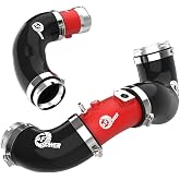 aFe Power #46-20694-R BladeRunner Charge Pipe Kit | 2-1/2 IN &amp; 2-3/4 IN Aluminum Hot and Cold Red for Kia Stinger 22-23/Genesis G70 24-26 L4-2.5L (t)