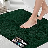 GORILLA GRIP Bath Rug Mat 36x24, Thick Soft Absorbent Chenille, Quick Dry Microfiber Mats, Rubber Backing Washable Shower Floor Rugs, Bathmat Runner, US Designed Bathroom Home Decor Accessories Hunter
