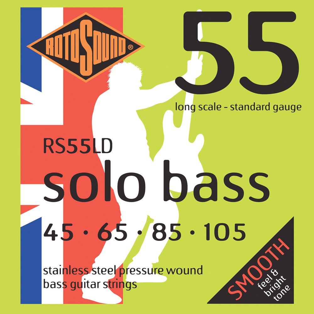 Rotosound strings for electric bass SOLO 55 STAINLESS PRESSURE WOUND 4-str. RS55LDStandard 45-105 — image 1