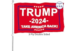 SUJEB Trump 2024 Flag 3x5 Outdoor Double Sided- Red Take America Back Trump Flags Banner Heavy Duty Durable Polyester 3 Ply with Brass Grommets for Indoor Outdoor