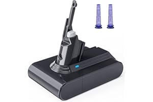 MORPILOT Battery Replacement for V7, 21.6V 4600mAh Li-ion Battery Compatible with SV11 V7 Motorhead V7 Animal V7 Extra V7 Mattress V7 Absolute V7 Trigger V7 Allergy Vacuum Cleaners, 2 Filters Included