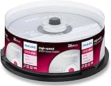 Philips DVD+RW Blank Discs 25 Spindle 4.7GB 120Min 1-4x Record Speed