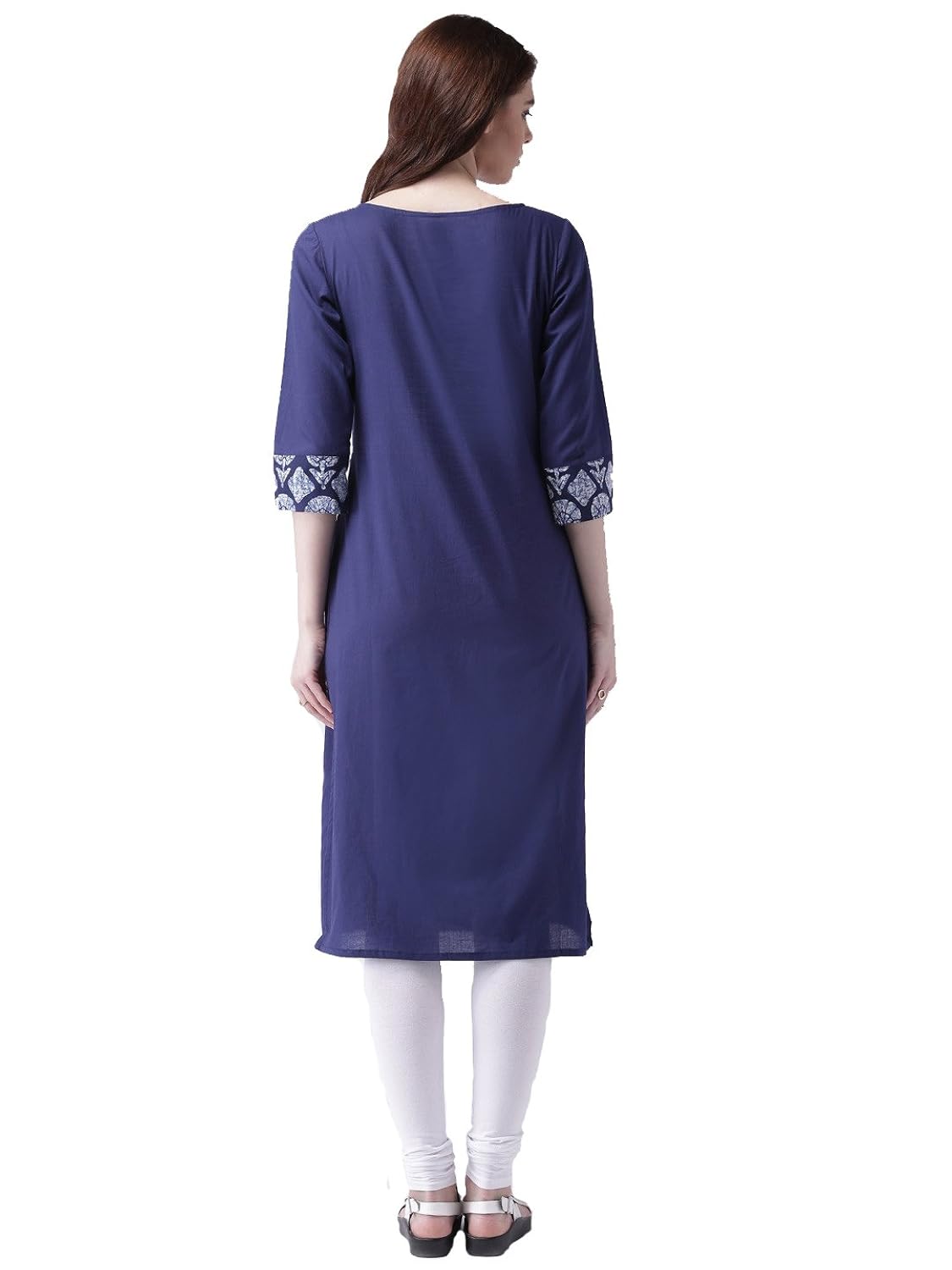 amayra women's cotton straight kurti (tck036_blue)