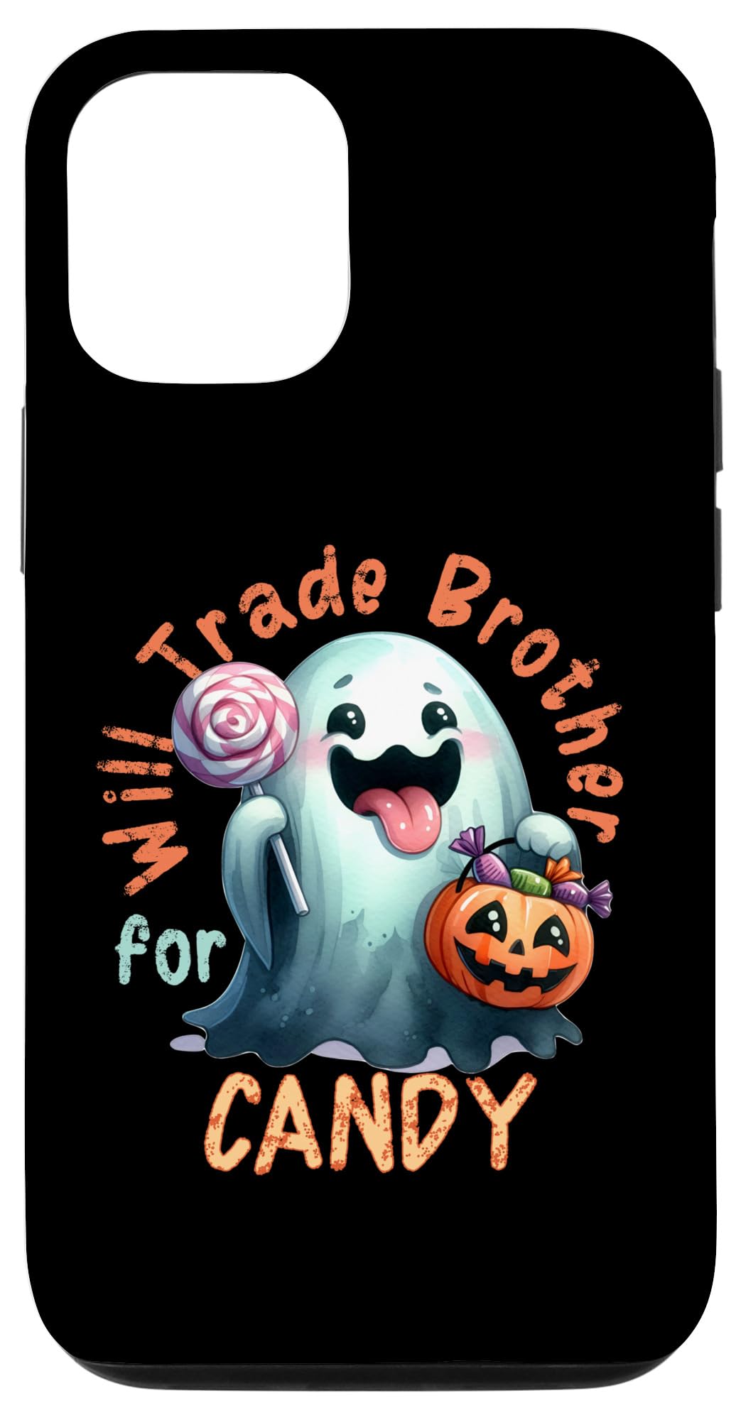 iPhone 13 Halloween Will Trade Brother For Candy Ghost Kid Girl Boy Case