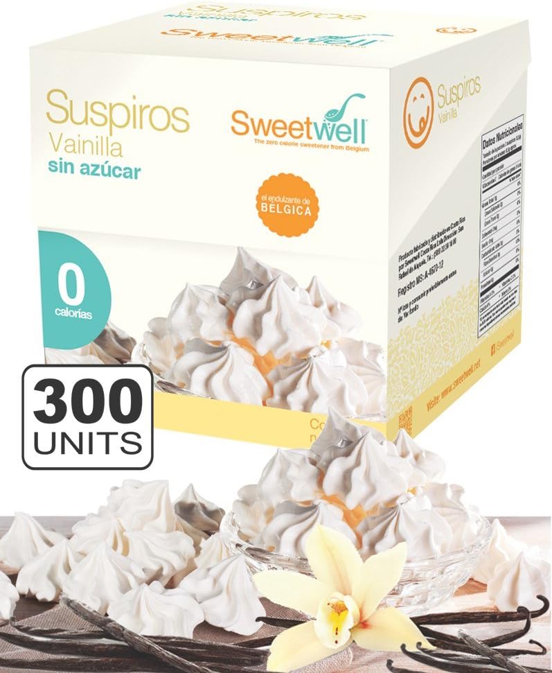 Sweetwell - Sugar Free Meringue Cookies - Vanilla - 300 Units (10 Bags of 30 Units)