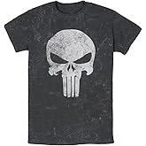 Marvel Punisher Skull Symbol Distressed Men's Wash T-Shirt