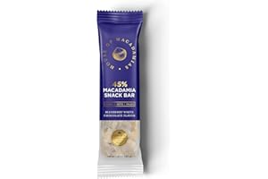 House of Macadamias, Macadamia Snack Bars, Blueberry White Chocolate, 12 x 1.41oz - Keto, Vegan, Paleo, Gluten-Free, Sugar-Free, Dairy-Free, Healthy Snack Option