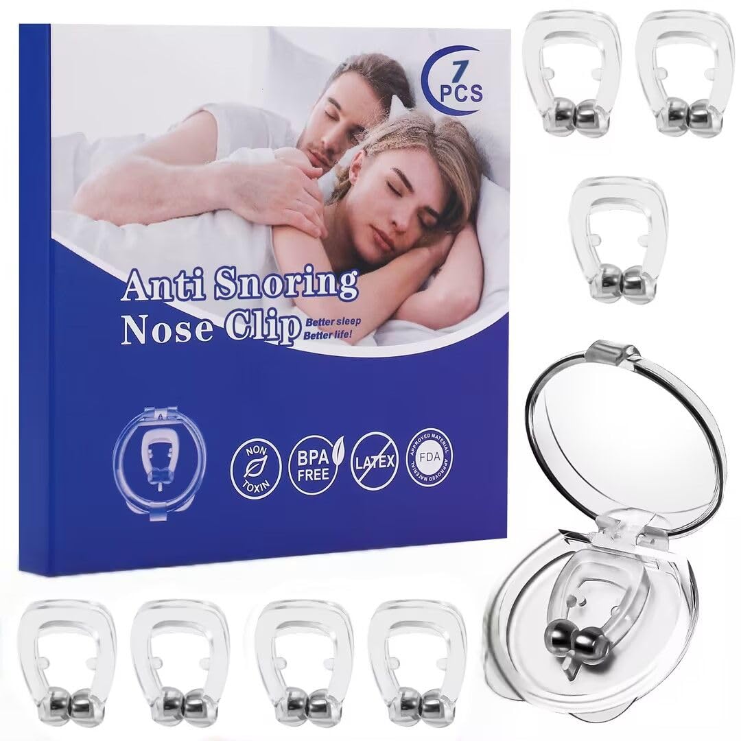 Photo 1 of OHALEEP Anti Snoring Devices, Snore Stopper with Adjustable Magnet, Silicone Nose Clip Stop Snoring, Effective to Relieve Snoring, Snoring Solution for Comfortable and Quieter Sleep,White, M