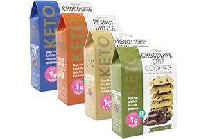 Too Good Gourmet Sampler Set of Keto-Friendly Chocolate Chip Cookie (Assorted, 4 Pack)