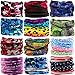 12Pieces Wide Headbands for Men and Women-Headwear Head Wrap Sweatband Neck Gaiter Magic Scarf Tube Mask Bandana Balaclava and Sport Scarf to Cycling Running Fishing Hiking