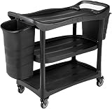 CVS2020 Heavy-Duty Storage Trolley - 3 Shelves, 2 Buckets, 75mm Wheels view 5