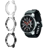 Suoman 3-Pack for Samsung Galaxy Watch 46mm Case, Soft Plated TPU Protective Bumper Cover Case for Galaxy Watch 46mm (2018), 