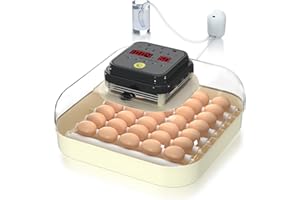 Hethya Incubators for Hatching Eggs, 35 Eggs Incubator with Automatic Egg Turning and Humidity Control, Incubator with Egg Candler for Chicken Duck Goose Quail Eggs